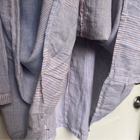FREE PEOPLE X CP SHADES Striped 3/4 Length Sleeves Linen Tunic Size S - Picture 10 of 13